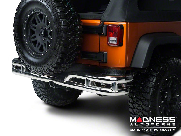 Jeep Wrangler JK Double Tube Bumper - Rear - Stainless Steel